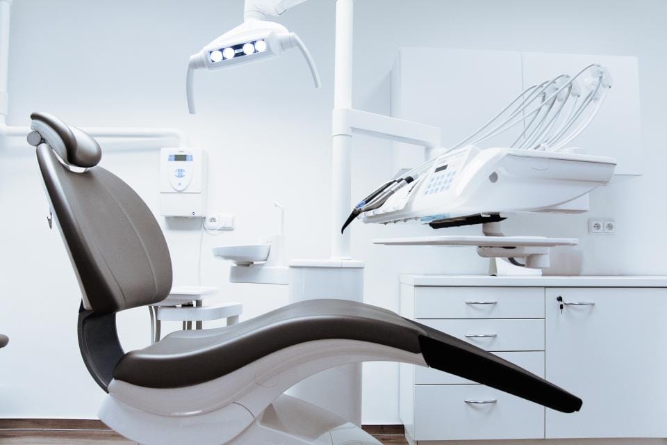 Bright, modern dental treatment room