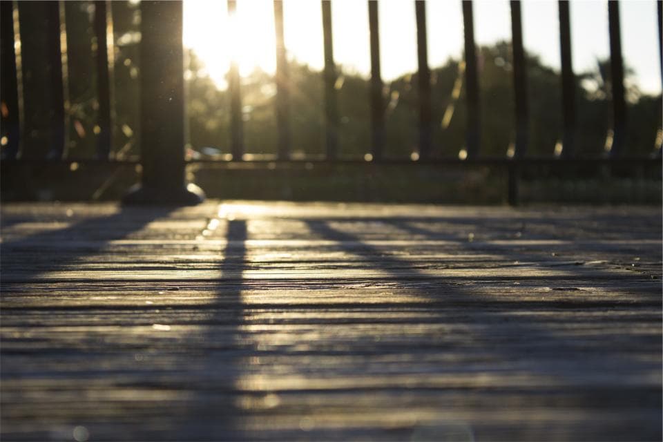 Composite deck for sunset dinners